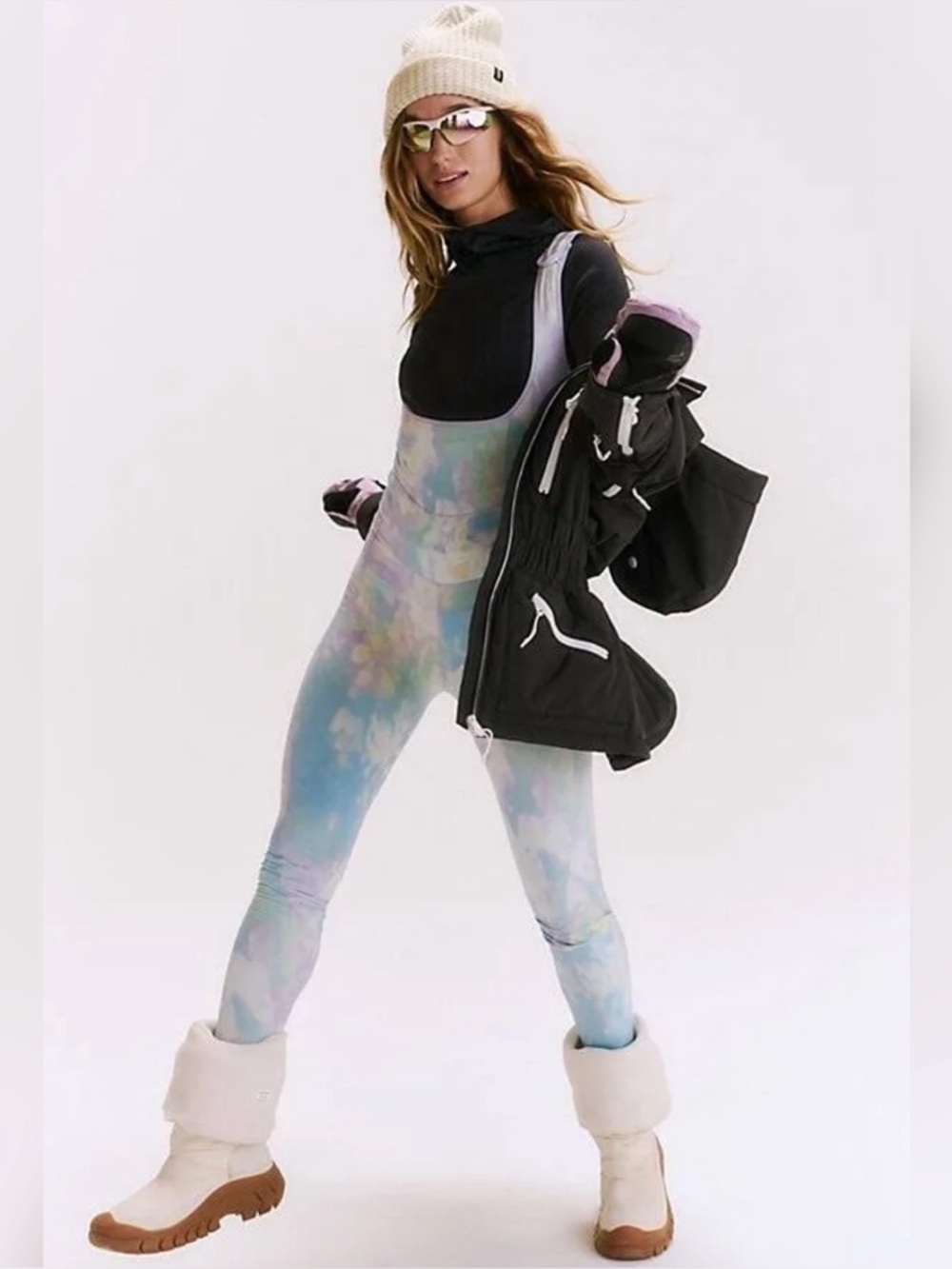 Free People Movement You Know It Base Printed Tie Dye One Piece Jumpsuit 🩵
